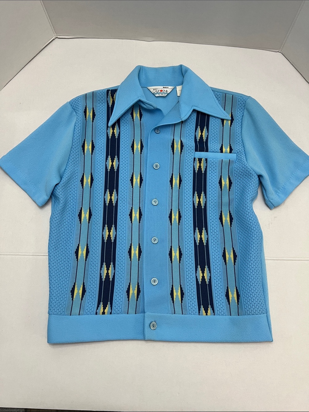 60’s MADE IN CALIFORNIA FOR JCPenney’s VINTAGE BLUE BUTTOWN DOWN MENS SHIRT MED